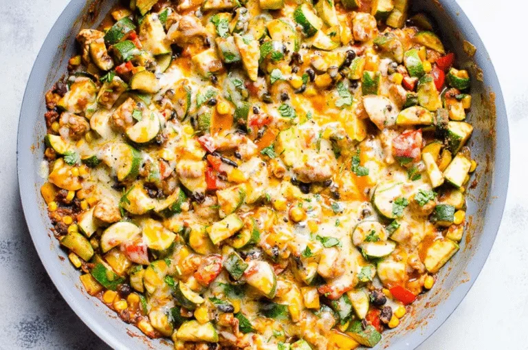 Tex Mex Chicken and Zucchini Skillet